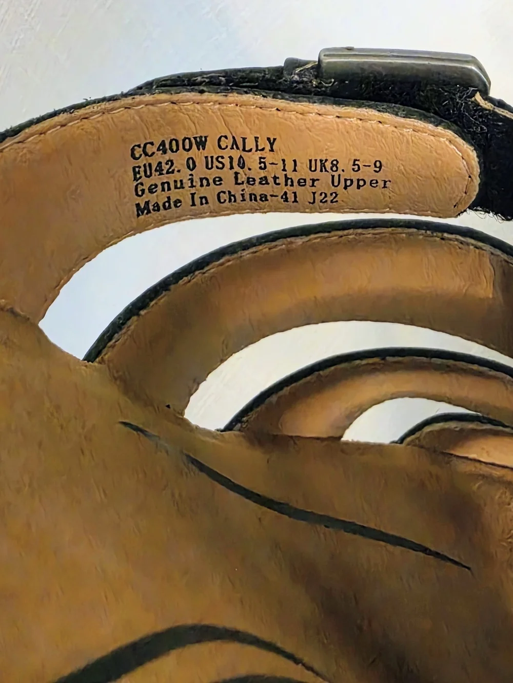 Aetrex Cally Leather Platform Sandals Wm 10 Slip On Cork Sole Closed Toe